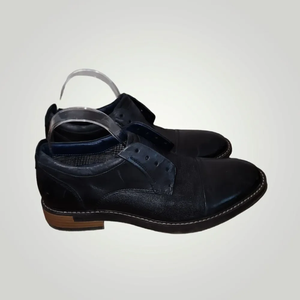 STEVE MADDEN MENS EDDISON LEATHER EMBOSSED CAP TOE OXFORDS SHOES Edd01m1